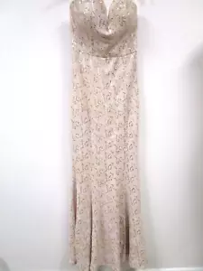 BAILEY BLUE BLUSH & GOLD SEQUIN EMBELLISHED STRAPLESS LONG DRESS SIZE XL - NEW - Picture 1 of 15