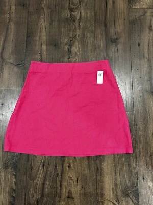 Nuevo con etiquetas Minifalda Para Mujer Antigua Azul Marino Rosa Línea A Lino Rayón Informal Talla L Precio de venta sugerido por el fabricante $29.99 Foto 1 de 4