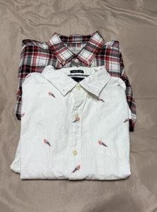 Set/2 American Eagle Button Down Hemd Herren Large ernsthaft weich kariert Papagei - Bild 1 von 19