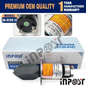 Fuel Shut Off Solenoid SA-4259-12 1751-12A6U1B1S5 12V 2 terminal for Kubota 3A - Picture 1 of 2