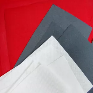 Upcycled Synthetic Non-Woven Nylon Material Scraps Plain Red Grey White 6oz Lot - Picture 1 of 2