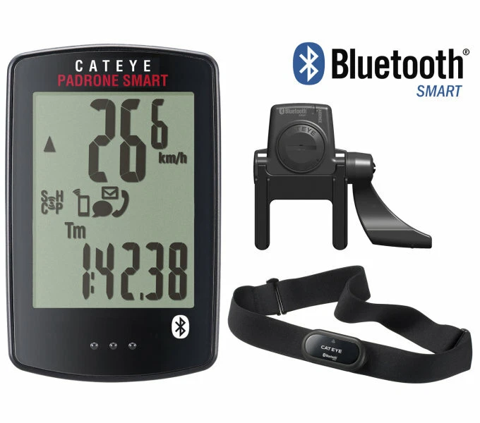 Cateye Fahrradcomputer Padrone Smart CC-PA500B GPS ISC-12 Trittfrequenz HR-12 - Bild 1 von 1