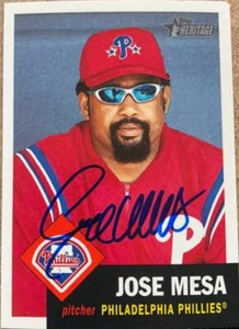Jose Mesa Autographed 2002 Topps Heritage #436 - Picture 1 of 1