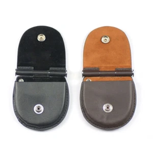 Pocketwatch leather case holder brown or black cases container protector display - Picture 1 of 2