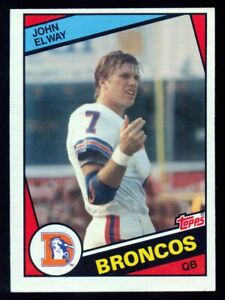 1984 Topps Football NFL #63 John Elway Rookie HOF NM + Denver Broncos RC