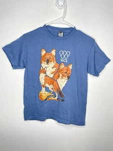 WLC Member 2021 Fox Shirt Kids Size Medium 10-12 Blue Short Sleeve - Picture 1 of 4