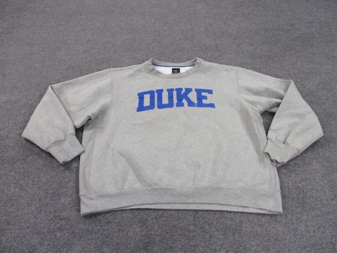 Duke Blue Devils Sweatshirt Adult XL Gray Nike Pullover Spellout Basketball Mens Cover