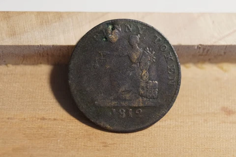1812 Lower Canada Half 1/2 Penny Token Holed (INV J) Cover