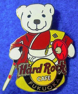 FUKUOKA *JAPANESE SAMURAI* WARRIOR POLAR CITY BEAR SERIES Hard Rock Cafe PIN LE - Picture 1 of 1