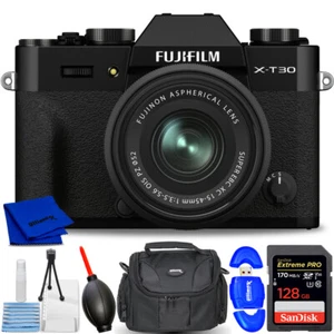 Fujifilm X-T30 II Spiegellose Kamera mit XC 15-45mm OIS PZ Objektiv Schwarz - 7-teiliges Set - Bild 1 von 7