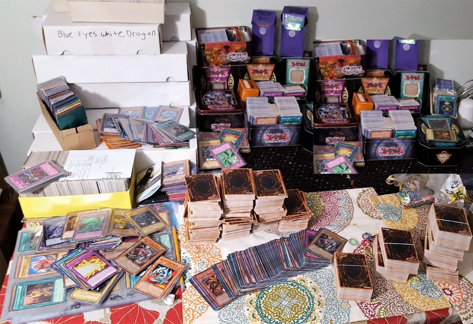 100 + 第 1 版和无限版 YUGIOH 卡批量奖励全息罕见老 Yu-Gi-Oh! — 第 1/4 张图片