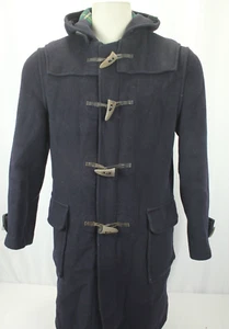 GLOVERALL ENGLAND NAVY BLUE WOOL BLEND CLASSIC DUFFLE TOGGLE COAT SIZE S/M GC! - Bild 1 von 10