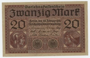 Germany 20 Marks 20-2-1918 Pick 57 UNC Uncirculated Banknote - Picture 1 of 2