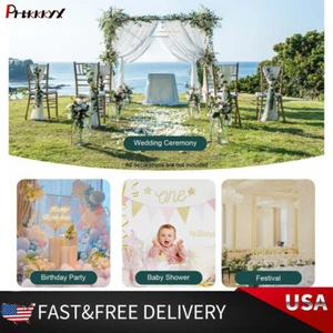 Metal Flower Balloon Frame Square Wedding Arch Backdrop Metal Stand Decor - Picture 1 of 12