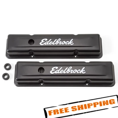Cubiertas de válvula Edelbrock 4443 Signature Series para Chevrolet 262-400 SBC 1959-1986 Foto 1 de 3