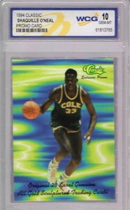 1994 Classic SHAQUILLE ONEAL Rookie PROMO CARD 23 Karat WCG 10 - Picture 1 of 2