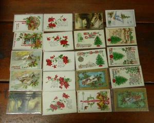 Vintage Lot Of 20 Assorted Christmas Postcards - Circa 1900s - 1910s - Picture 1 of 8