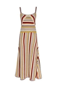 Vestido de punto Zimmermann Vitali de múltiples rayas | mediodía, ganchillo, ajuste y llamarada, sin forrar - Imagen 1 de 13