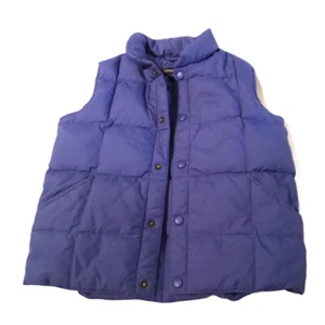 LANDS END Boys Winter Nylon Puffer Vest  Blue Sz 6x-7 - Picture 1 of 7