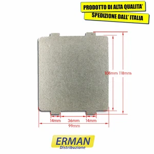MICA PER FORNO A MICROONDE - PROTEZIONE FORNO A MICROONDE IN MICA 99mm x 108mm - Foto 1 di 2
