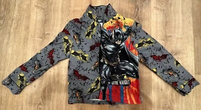 DC Comics Boys The Dark Knight Rises Batman Flannel Sleepwear Pajama Top Size 10 - Image 1 of 4