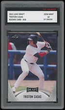 TRISTON CASAS 2021 LEAF DRAFT BASEBALL 1ST GRADED 10 ROOKIE CARD BOSTON RED SOX