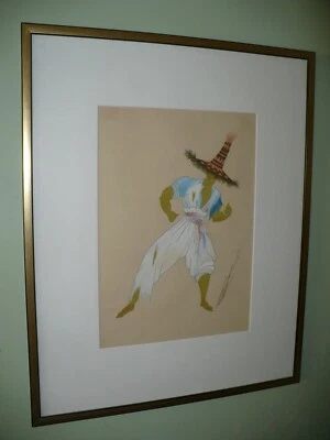 Pintura de diseño de escenario de vestuario Erte 1938 Foto 1 de 2