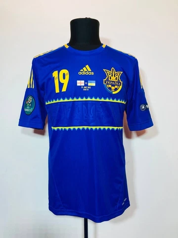 UKRAINE 2012/2014 AWAY FOOTBALL SHIRT SOCCER JERSEY ADIDAS #19 KONOPLIANKA WORN Cover