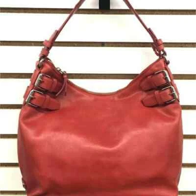 COLE HAAN LRG RED STRAP LEATHER HOBO BAG * - Image 1 of 4