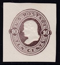 C19TH OLD USA STATIONERY CUT SQUARE 10 CENTS U 189 CLEAN MINT AS SHOWN