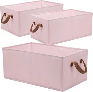 Collapsible storage bins, wardrobe organizers for clothes, toys, books (Pink) - Picture 1 of 6