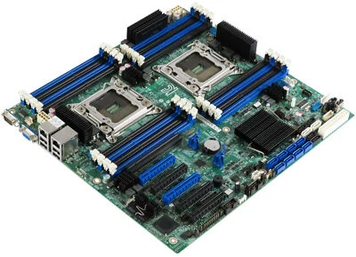 Intel S2600CP2 G50768-511 2x LGA2011 Intel C600-A 16x DDR3 6x PCIe 14x SATA - Image 1 of 2