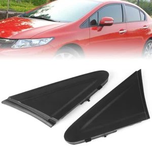 Right & Left Pillar Door Mirror Corner Fender Cover Trim For Honda Civic 2012-15 - Picture 1 of 12