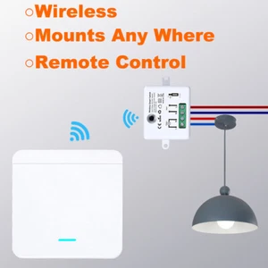 Smart Wireless Light Switch & Receiver ON/OFF Remote Control Home Lamp Device - Picture 1 of 19