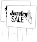 Jewelry Sale 2 Pack of 24&quot; X 36&quot; Yard Sign &amp; Stake | Advertise Your Business | S