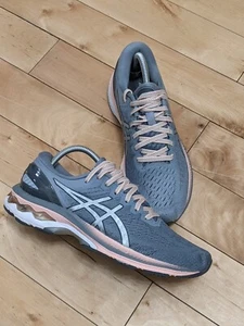 ASICS Gel Kayano 27 Women's Gray Peach Athletic Running Shoes Size 9 Sneakers  - Picture 1 of 5