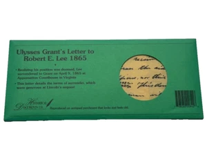 Ulysses Grant's Letter to Robert E Lee 1865 on Antiqued Parchment Paper - Picture 1 of 2