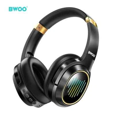 TWS Wireless Bluetooth 5.4 Headphones LED RGB ANC Over-Ear Earphones - Image 1 of 4