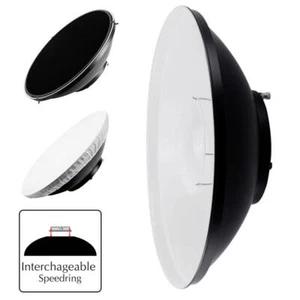 Weiß Innenraum Beauty Dish mit Gitter Diffusorkappe austauschbare Armatur - Bild 1 von 25