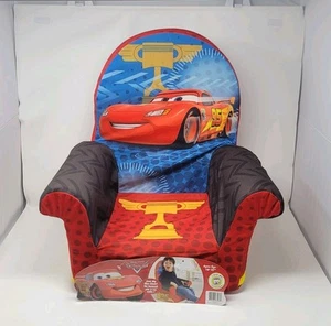 NWT DISNEY CARS Lightning McQueen Marshmallow Foam Toddler CHAIR Retired RARE - Picture 1 of 10