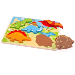 Bigjigs Toys Chunky Lift Out Dinosaur Puzzle - Imagen 1 de 3