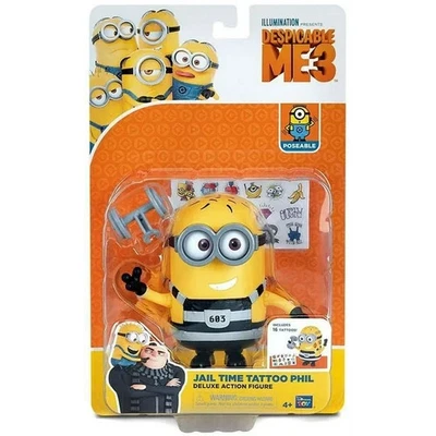 Figura de acción Despicable Me 3 Jail Time Tattoo Phil Deluxe NUEVO NISP Foto 1 de 4