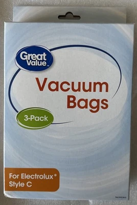 (3-Pk) BOLSA ASPIRADORA Great Value™ Electrolux Estilo C Filtración de Alérgenos Foto 1 de 2