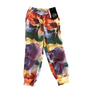 Chaser NWT Little Girls Size 4 Sunburst Floral Print Jogger Pants - Picture 1 of 10