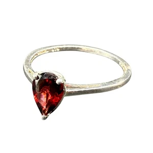 Nuevo Anillo STS 925 Plata de Ley Granate Rojo Talla 10 - Imagen 1 de 5