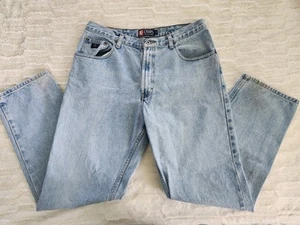 Vintage Chaps Ralph Lauren Jeans Mens 36x32 Stone Wash Denim Relaxed Fit 90s - Picture 1 of 9