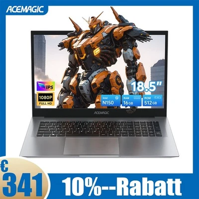 ACEMAGIC 18,5 Zoll Laptop Intel 12th N150 16GB DDR4 RAM 512GB SSD Windows 11 PRO - Bild 1 von 4