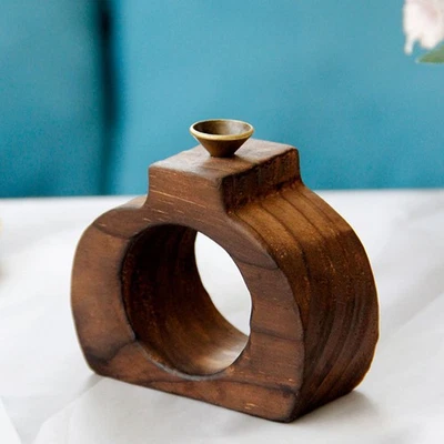  Bruciatore a cascata incenso in legno incenso bruciatore desktop incenso cono - Immagine 1 di 4