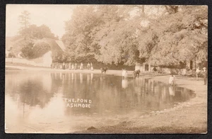 Postcard Ashmore nr Shaftesbury Dorset village Pond rubber postmark 1912 RP - Picture 1 of 2