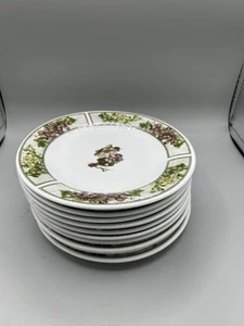 Oneida TUSCAN VINE 7in. Salad Luncheon Plates Set of 9 Grapes Vines - Picture 1 of 4